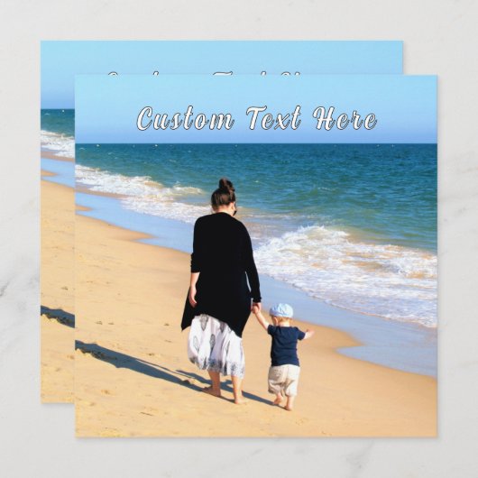 デザイン独自のフォトカードとカスタム文字 ノートカード (正面/裏面)