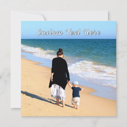 デザイン独自のフォトカードとカスタム文字 ノートカード (正面)