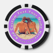 デザイン独自のフォトトランプのポーカーチップとカスタム文字 ポーカーチップ (正面)