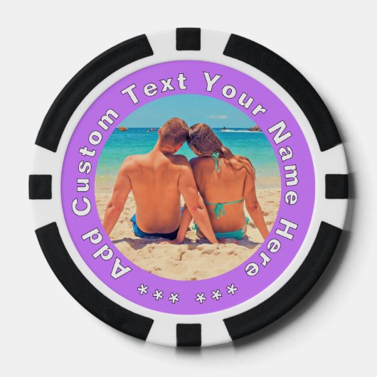 デザイン独自のフォトトランプのポーカーチップとカスタム文字 ポーカーチップ (正面)