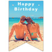 デザイン独自のフォト誕生日フラグの例 バンティングフラッグ (第1の旗)