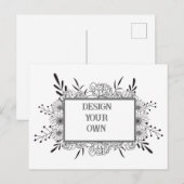 デザイン独自のフローラアナウンスカード 案内ポストカード (正面/裏面)