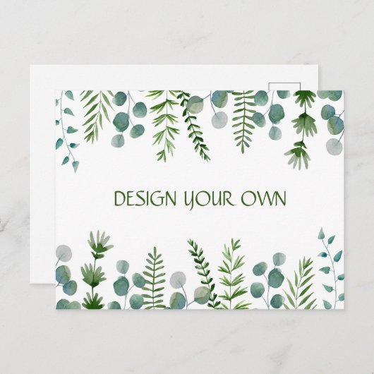 デザイン独自のフローラ招待状はがき インビテーションポストカード