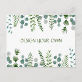 デザイン独自のフローラ招待状はがき インビテーションポストカード (正面)
