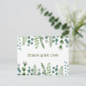 デザイン独自のフローラ招待状はがき インビテーションポストカード (スタンド正面)