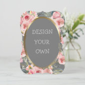 デザイン独自のフローラ招待状 (スタンド正面)