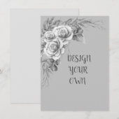 デザイン独自のフローラ招待状 招待状 (正面/裏面)