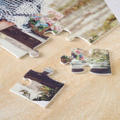 デザイン独自のフローラ10フォトコラージュ ジグソーパズル (側面)