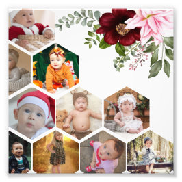 デザイン独自のフローラ10フォトコラージュ フォトプリント           