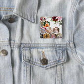 デザイン独自のフローラ10フォトコラージュ 缶バッジ (インサイチュ)