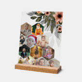 デザイン独自のフローラ12フォトコラージュ アクリルサイン (傾斜)