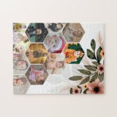 デザイン独自のフローラ12フォトコラージュ ジグソーパズル (横)