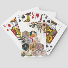 デザイン独自のフローラ12フォトコラージュ トランプ