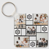 デザイン独自のフローラ5フォトコラージュ キーホルダー (正面)