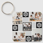 デザイン独自のフローラ5フォトコラージュ キーホルダー (正面)