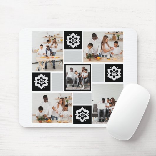 デザイン独自のフローラ5フォトコラージュ マウスパッド (マウス)