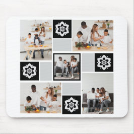 デザイン独自のフローラ5フォトコラージュ マウスパッド