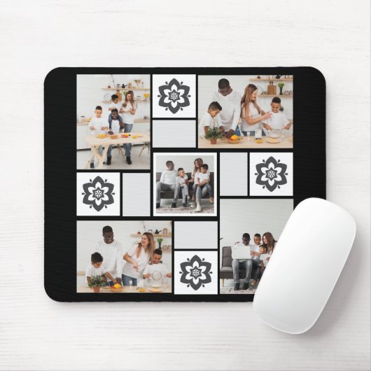 デザイン独自のフローラ5フォトコラージュ マウスパッド (マウス)