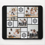 デザイン独自のフローラ5フォトコラージュ マウスパッド (正面)