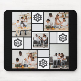 デザイン独自のフローラ5フォトコラージュ マウスパッド