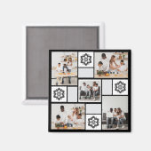 デザイン独自のフローラ5フォトコラージュ マグネット (正面/裏面)