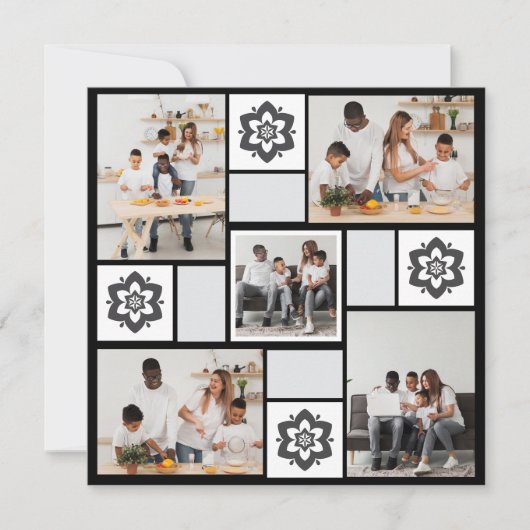 デザイン独自のフローラ5フォトコラージュ 案内状 (正面)