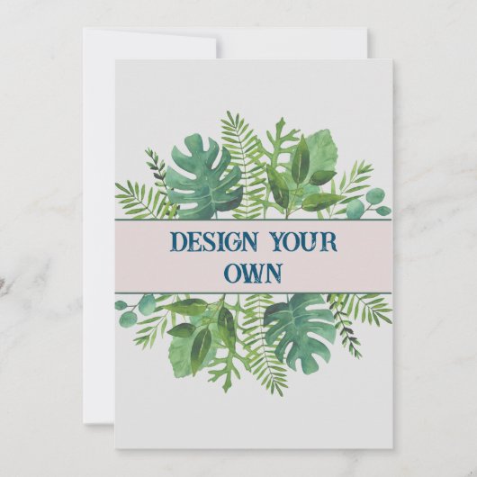 デザイン独自のフローラ 招待状 (正面)