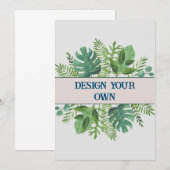 デザイン独自のフローラ 招待状 (正面/裏面)