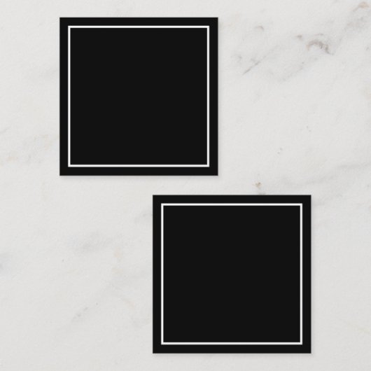 デザイン独自のブエレガントロ無地のック スクエア名刺 (正面/裏面)