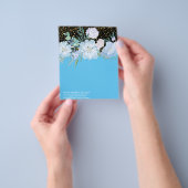 デザイン独自のブルーフローライベント業文具 チラシ (手)