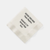 デザイン独自のベージュ色コーインドカクテル紙ナプキンス 縁ありカクテルナプキン (角)