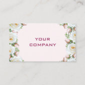 デザイン独自のホワイトローズビジネスカードテンプレート 名刺 (正面)