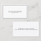 デザイン独自のホワイト&プレーンプロフェッショナル 名刺 (正面/裏面)