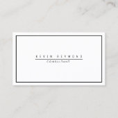 デザイン独自のホワイト&プレーンプロフェッショナル 名刺 (正面)