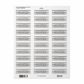 デザイン独自のライトグレーエレガント ラベル (フルシート)