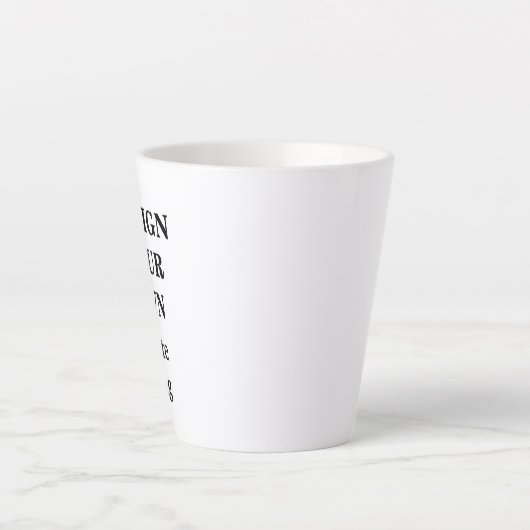 デザイン独自のラテマグ – 完全にカスタマイズ可能 カフェラテマグ (正面)