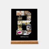 デザイン独自のレターBフォトコラージュ アクリルサイン (正面)