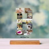 デザイン独自のレターBフォトコラージュ アクリルサイン (ニュートラル)