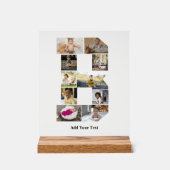 デザイン独自のレターBフォトコラージュ アクリルサイン (正面)