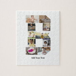 デザイン独自のレターBフォトコラージュ ジグソーパズル