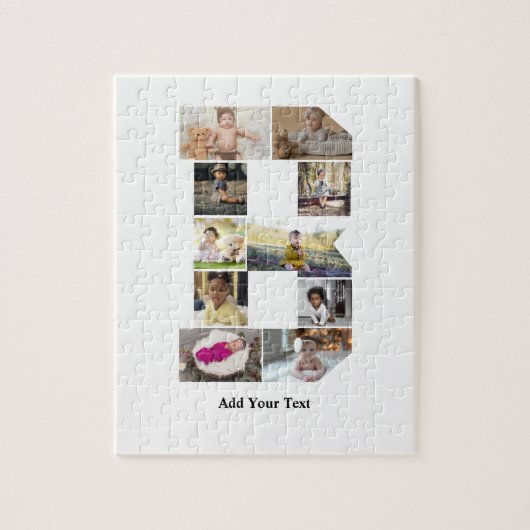 デザイン独自のレターBフォトコラージュ ジグソーパズル (縦)