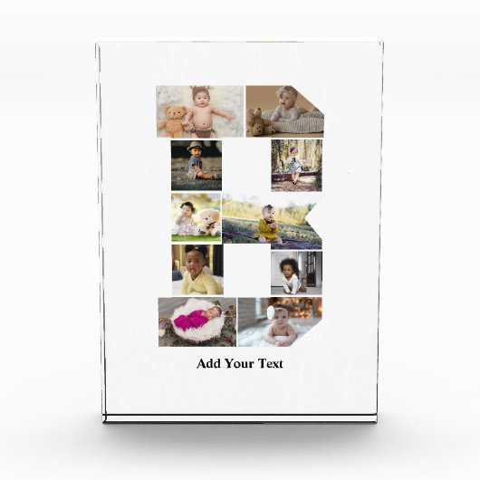 デザイン独自のレターBフォトコラージュ フォトブロック (正面)