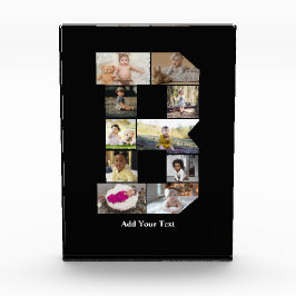 デザイン独自のレターBフォトコラージュ フォトブロック