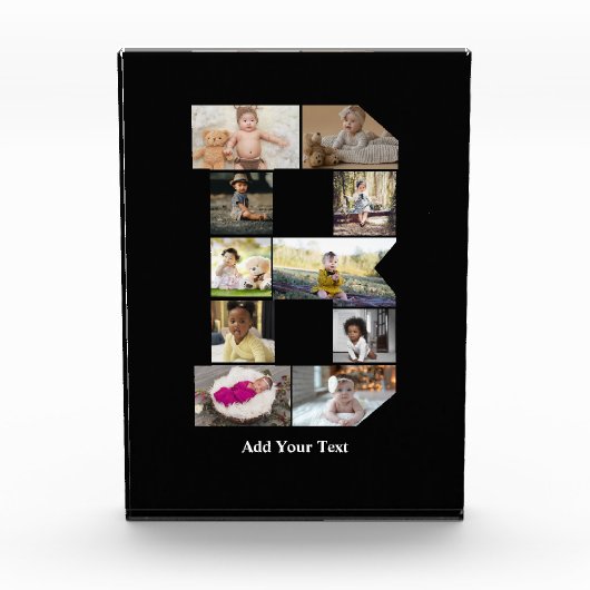 デザイン独自のレターBフォトコラージュ フォトブロック (正面)