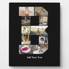 デザイン独自のレターBフォトコラージュ フォトプラーク