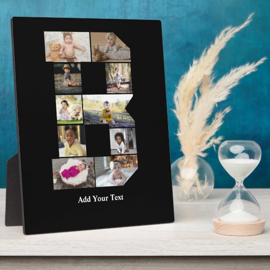 デザイン独自のレターBフォトコラージュ フォトプラーク (側面)