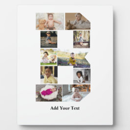 デザイン独自のレターBフォトコラージュ フォトプラーク