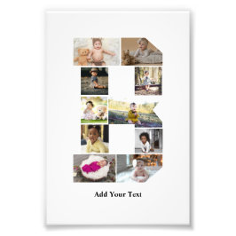 デザイン独自のレターBフォトコラージュ フォトプリント           