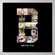 デザイン独自のレターBフォトコラージュ