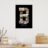 デザイン独自のレターBフォトコラージュ ポスター (キッチン)